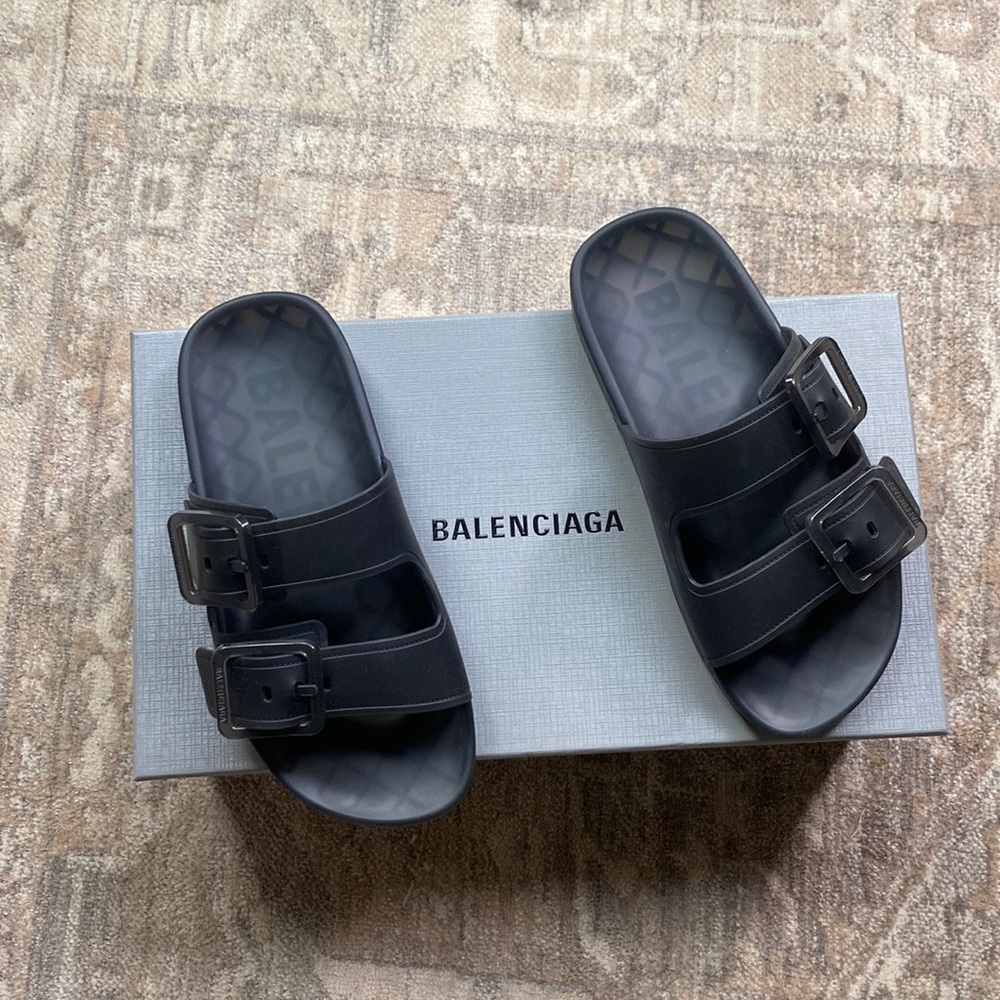 Balenciaga Birkenstock rubber sandals black 36 6